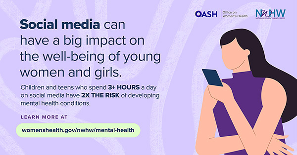 Social media can have an impact on the wellbeing of young women and girls